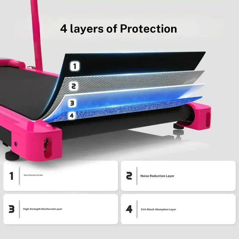 Foldable Handrail Walking Pad Treadmill