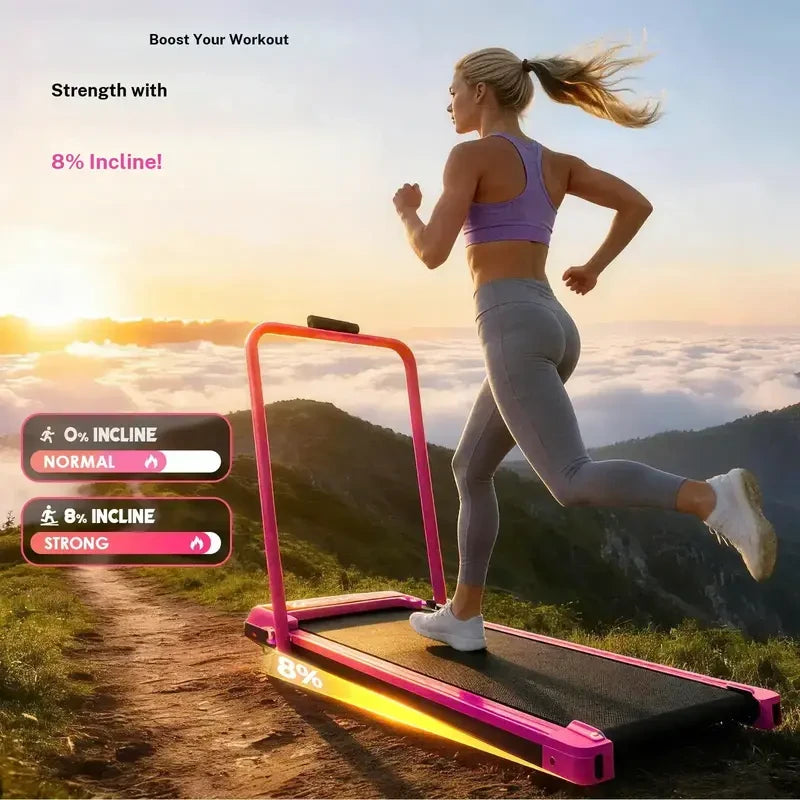 Foldable Handrail Walking Pad Treadmill