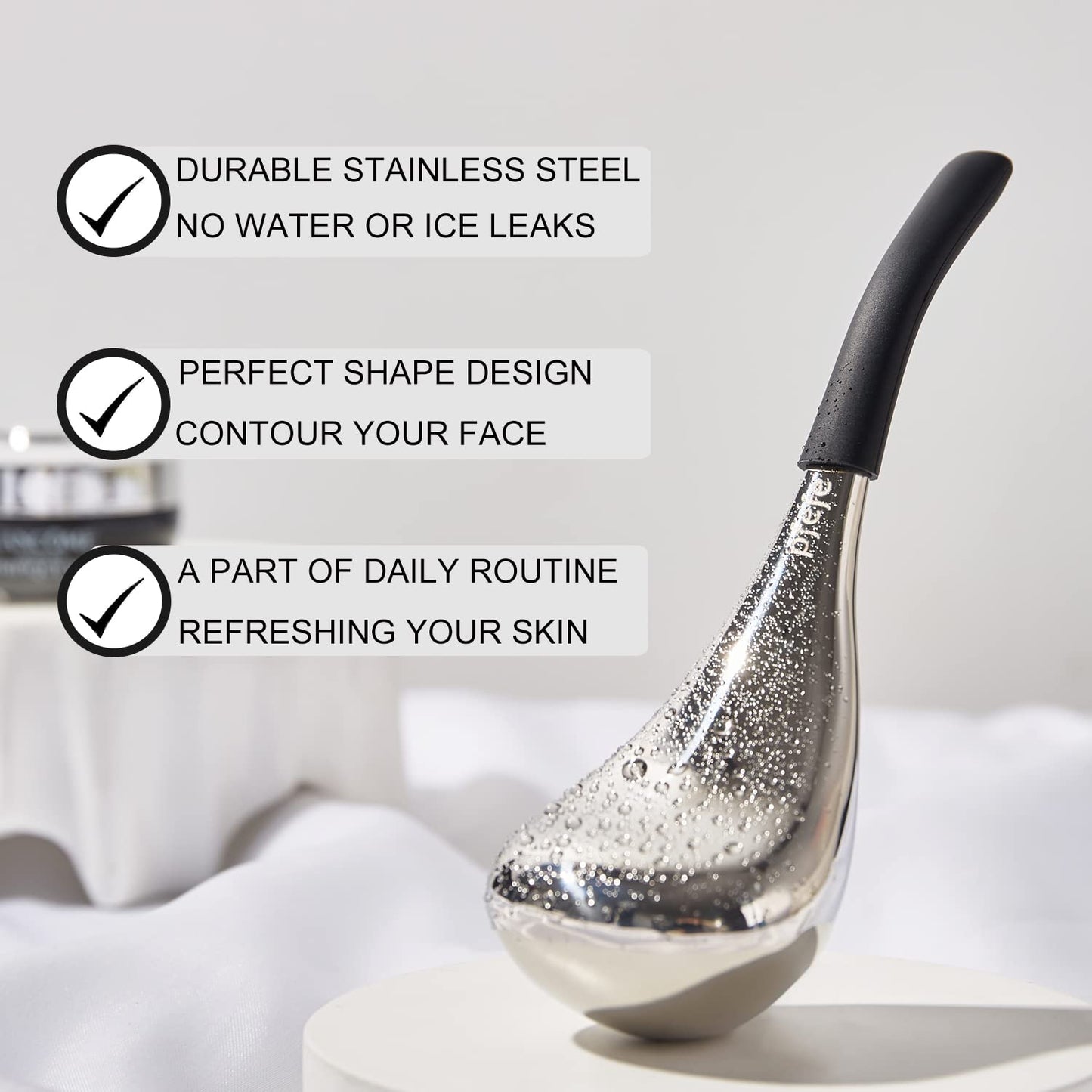 Ice Globes Facial Skin Care Tools for Women Face Eyes, Stainless Steel Face Beauty Cryo Sticks for Girls Ladies, Esthetician Supplies Cooling Spa Globes Cold Roller with Storage Case | Ice Facial Massage, Puffy Eye Relief, Beauty Routine, Storage Case Included, Facial Skincare Tool, Esthetician Supplies