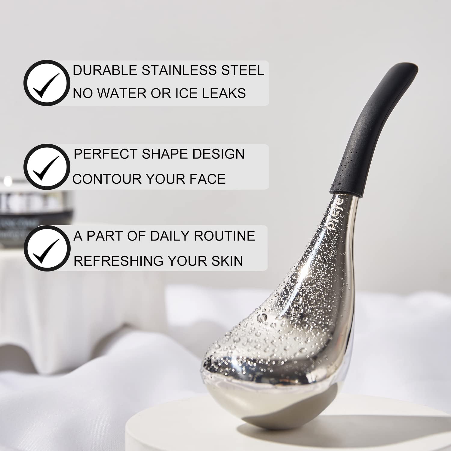 Ice Globes Facial Skin Care Tools for Women Face Eyes, Stainless Steel Face Beauty Cryo Sticks for Girls Ladies, Esthetician Supplies Cooling Spa Globes Cold Roller with Storage Case | Ice Facial Massage, Puffy Eye Relief, Beauty Routine, Storage Case Included, Facial Skincare Tool, Esthetician Supplies